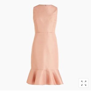 Jcrew ruffle hem sheath dress